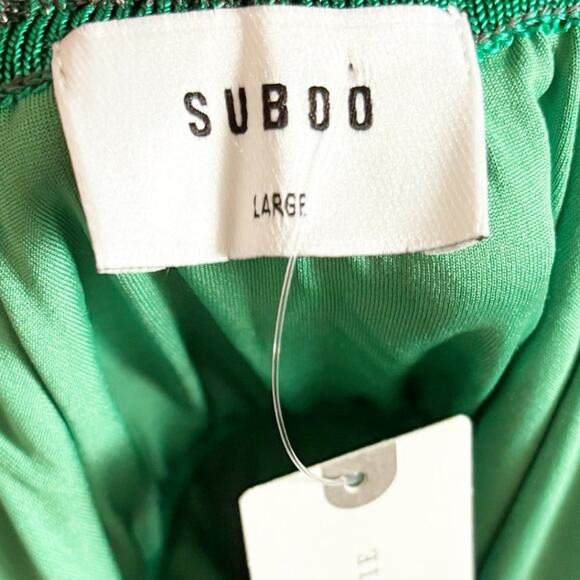 Suboo Aylish Halter Midi Dress Large Green NWT - Picture 8 of 9